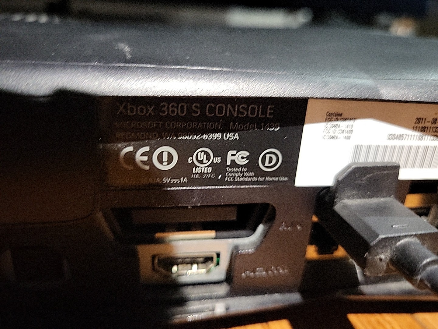 Microsoft Xbox 360 S – Black Untested 2011 Model 1439 As Is