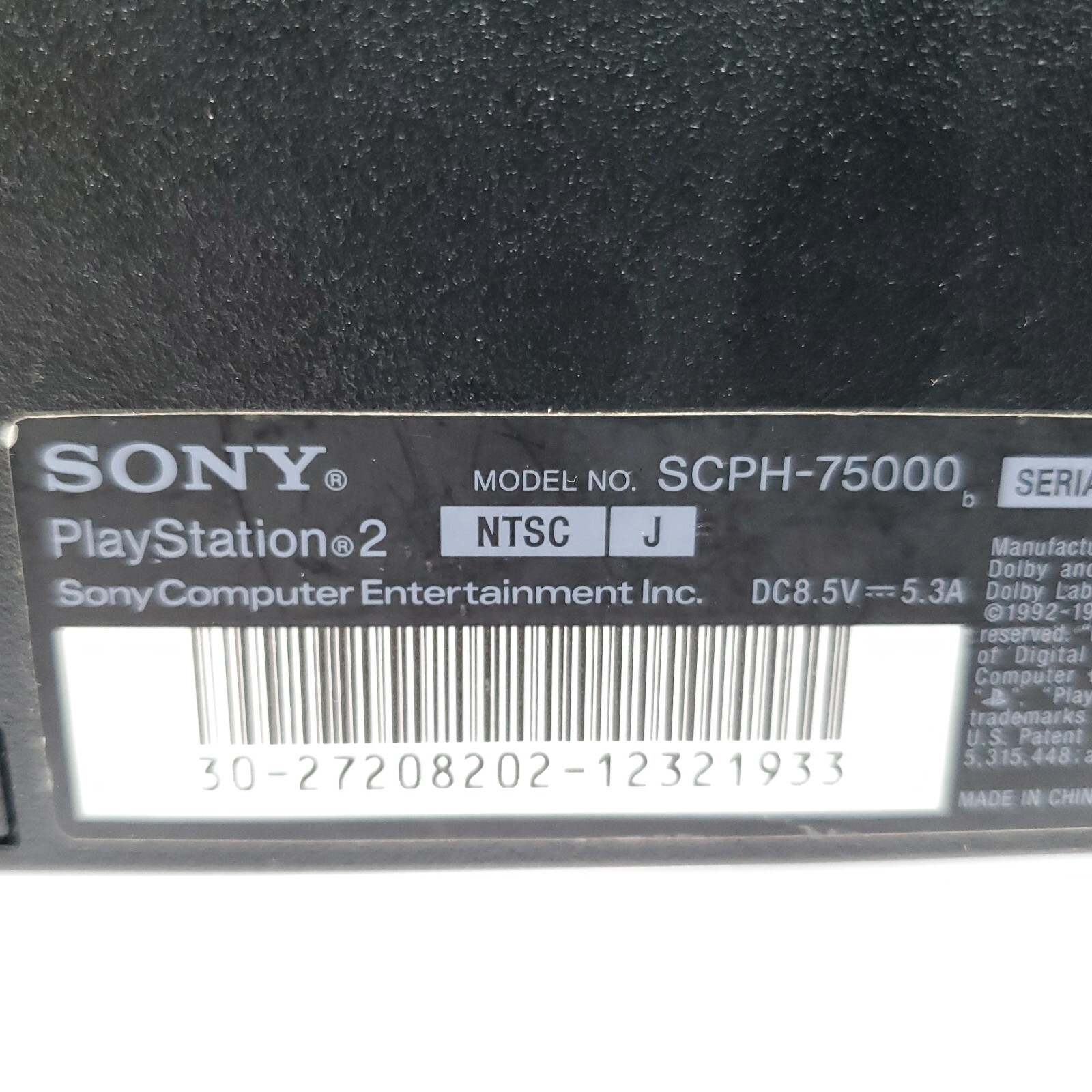 “Region Free” SONY Playstation 2 PS2 Slim Console SCPH-75000 Charcoal Black