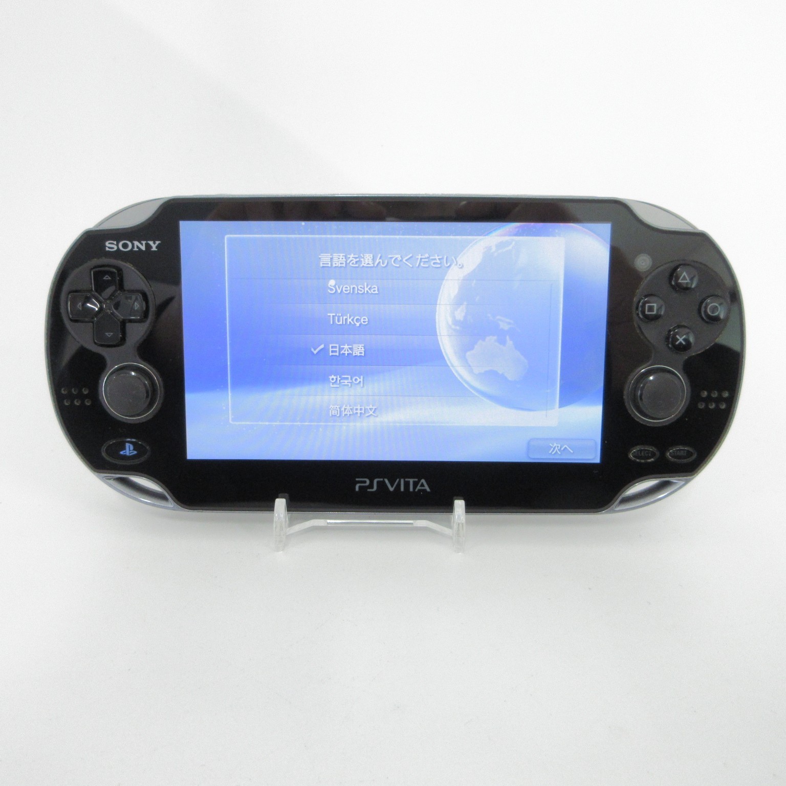 【Excellent】Sony PS Vita PCH-1100 Crystal Black 3G/Wi-Fi Model Console only #RET0