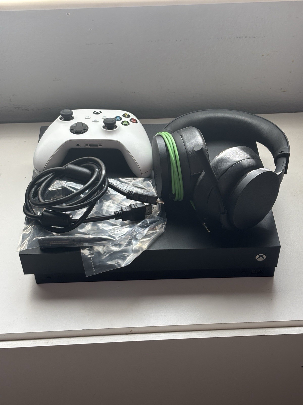 Xbox One X 1TB Console Bundle — Controller, Wireless Headset | Tested & Working