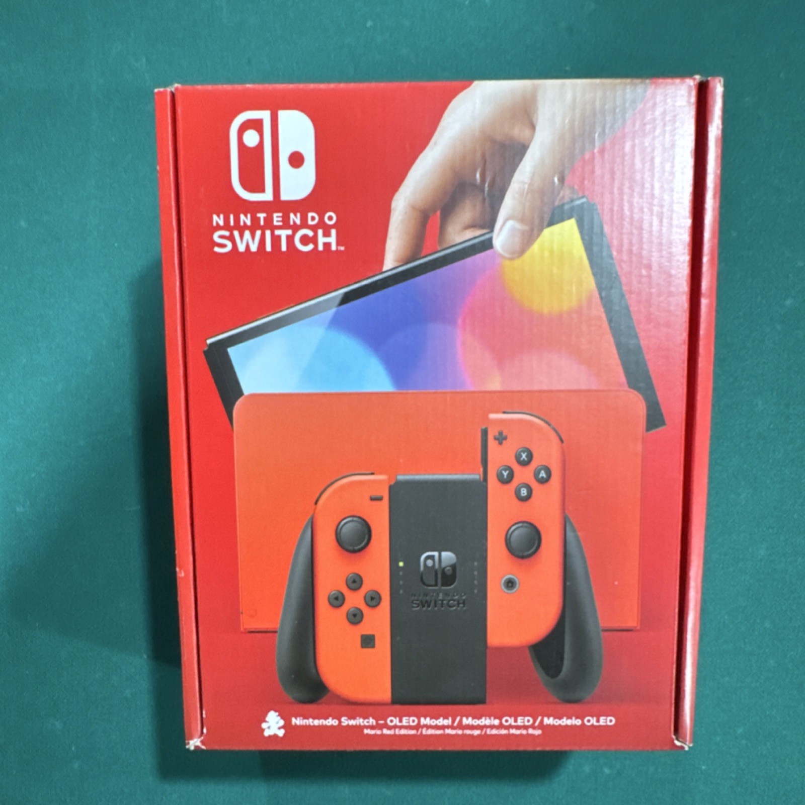 Nintendo Switch OLED Model Console Red/Black 64GB 7″ OLED Screen Dock LAN