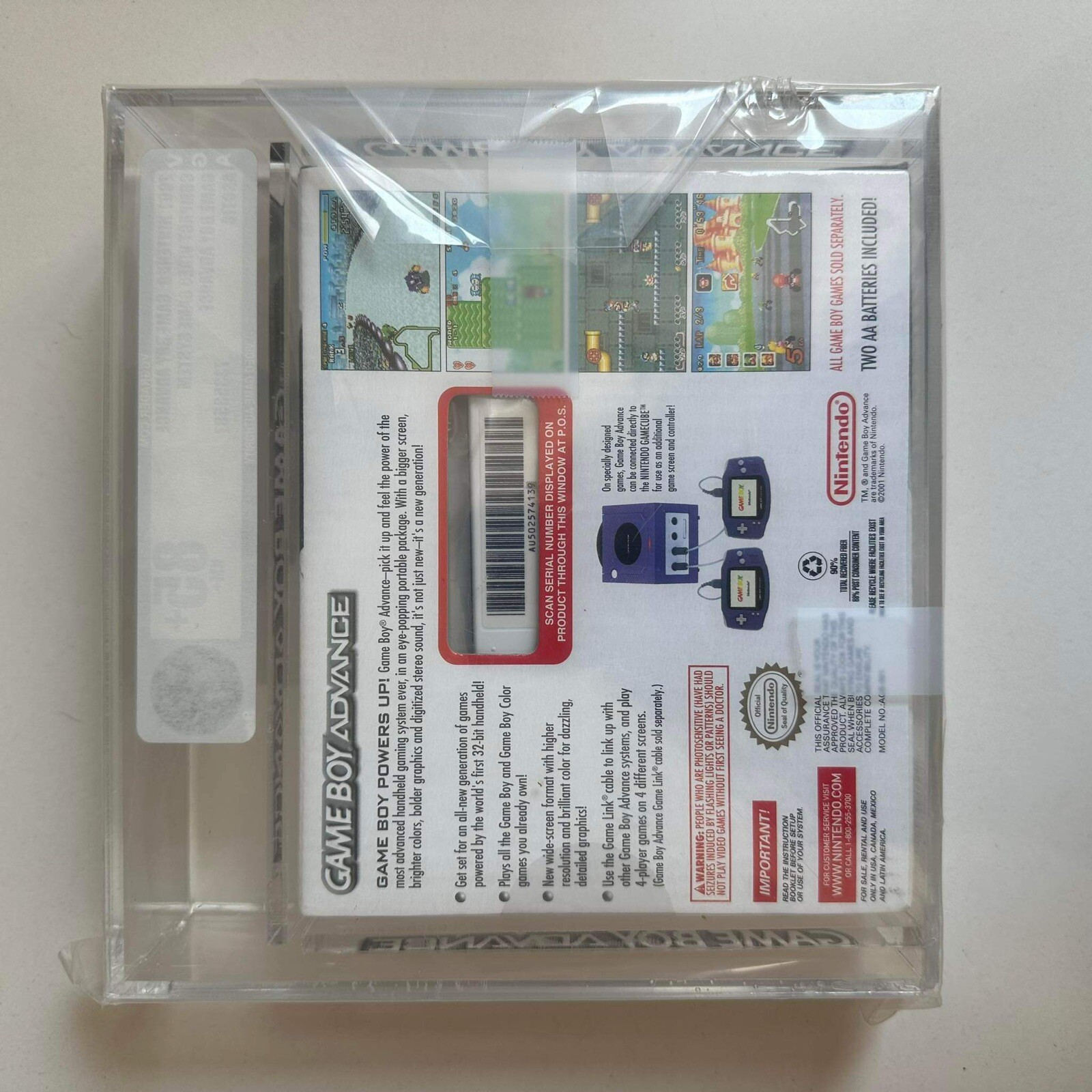 Nintendo Game Boy Advance GBA White Handheld System Sealed New VGA 85+ Graded