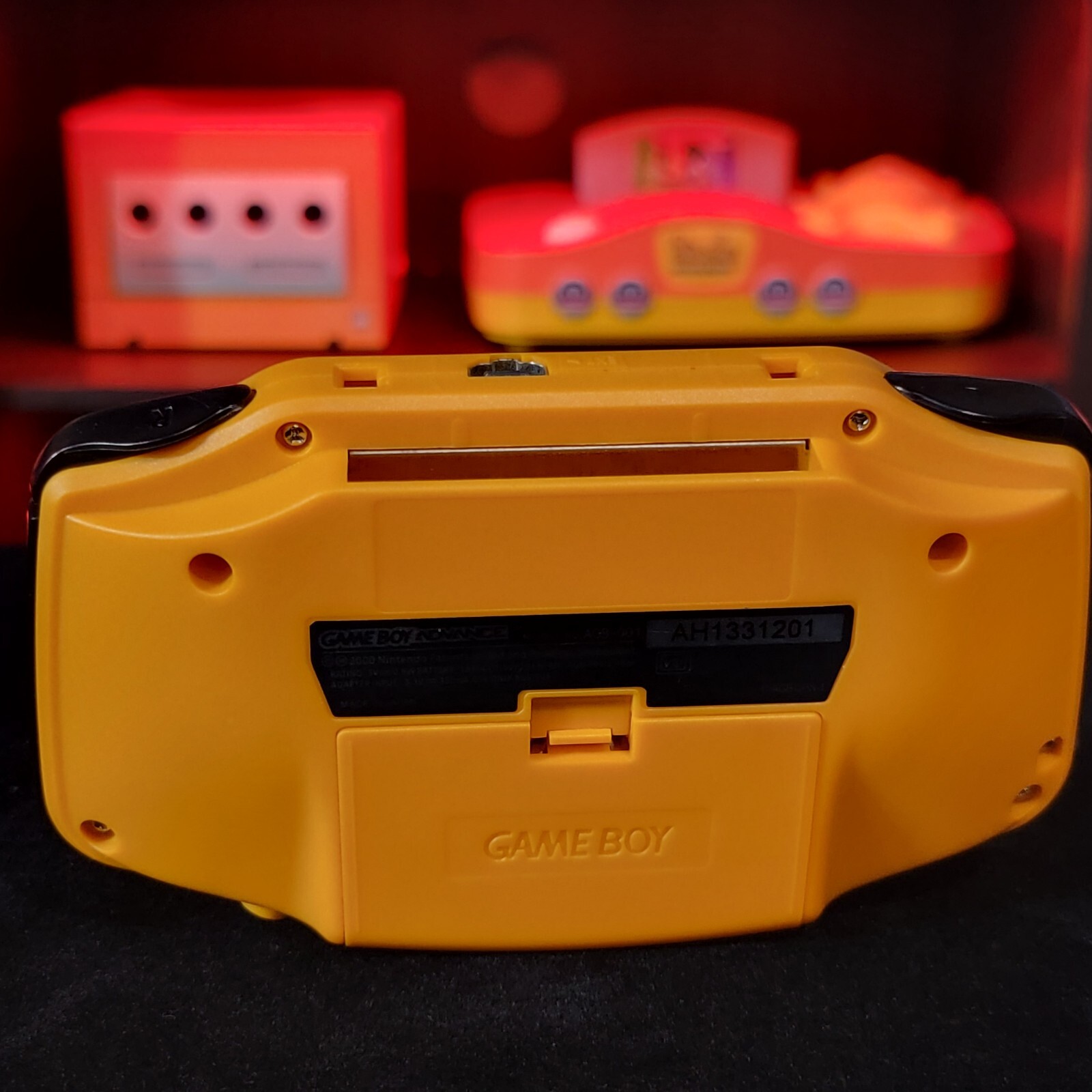 Spice Orange Gameboy Advance GBA Console with IPS Backlight Backlit LCD MOD