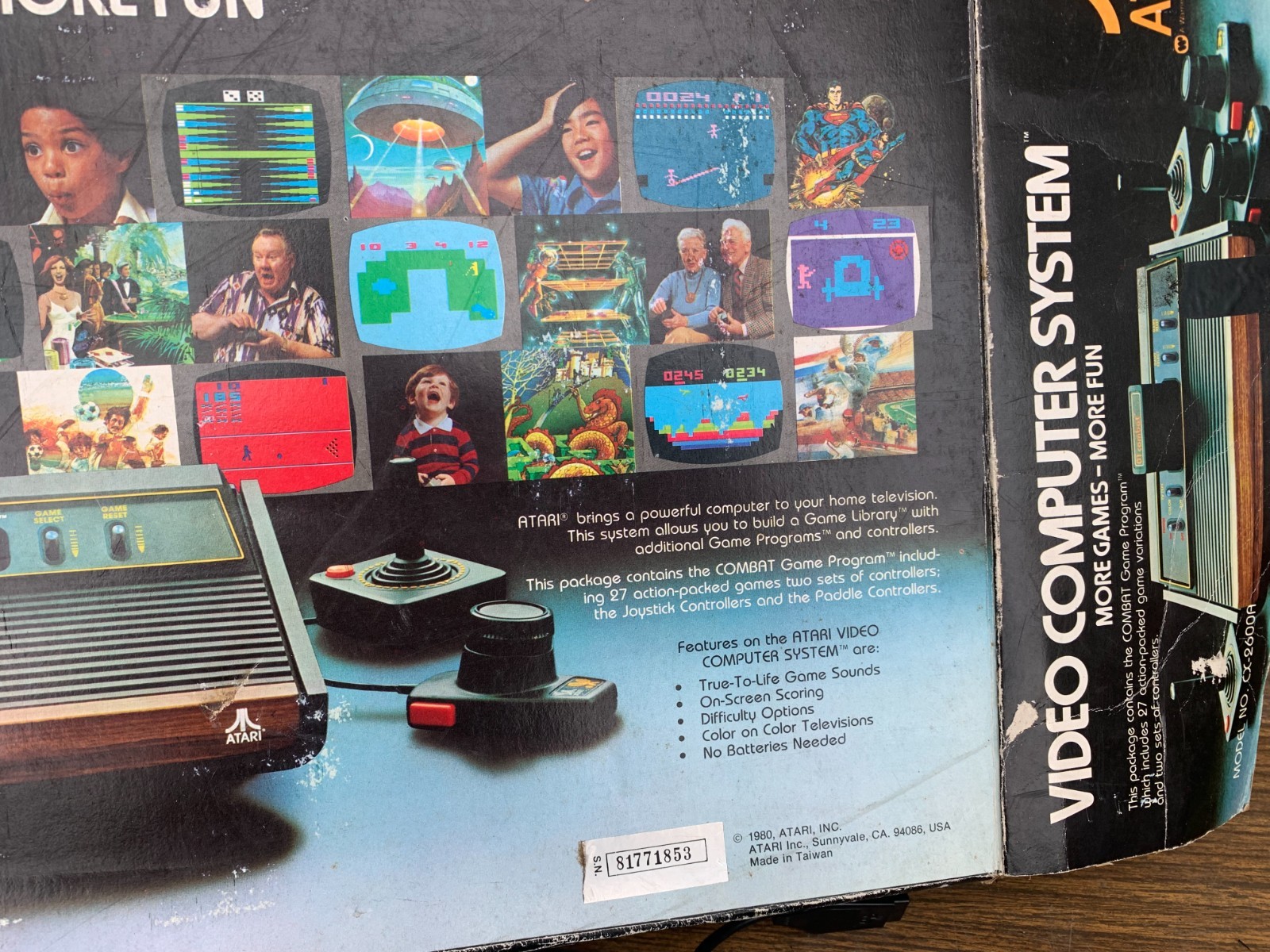 Atari CX-2600A Video Computer System Game Console W/ 2 Controllers Paddles & Box