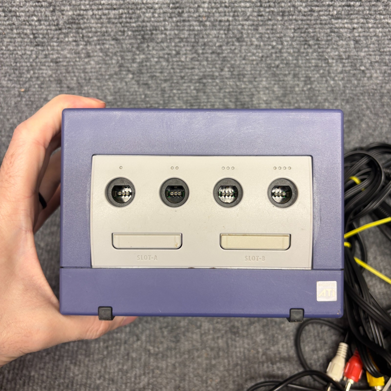 Nintendo GameCube DOL-001 Indigo System Console w/ Controller & Cords Tested