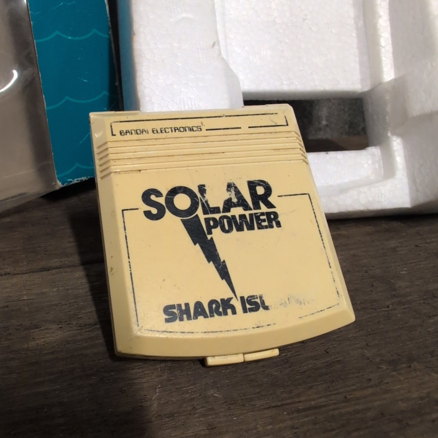 Solar Powered Shark Island Game Bandai Electronics VINTAGE 80s Handheld In Box