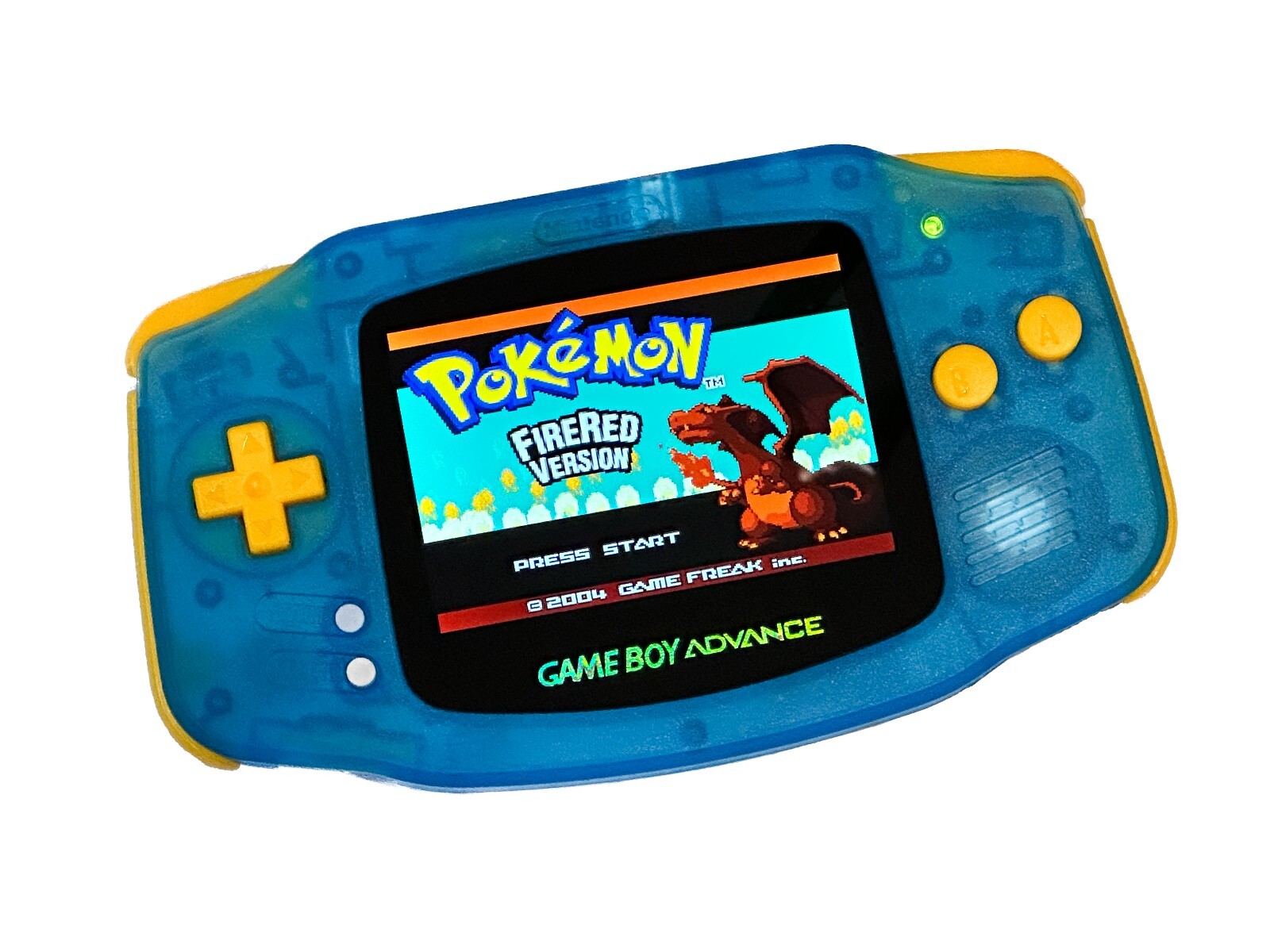 Nintendo Game Boy Advance GBA Clear Blue System 101 IPS LCD Backlit BRIGHTER
