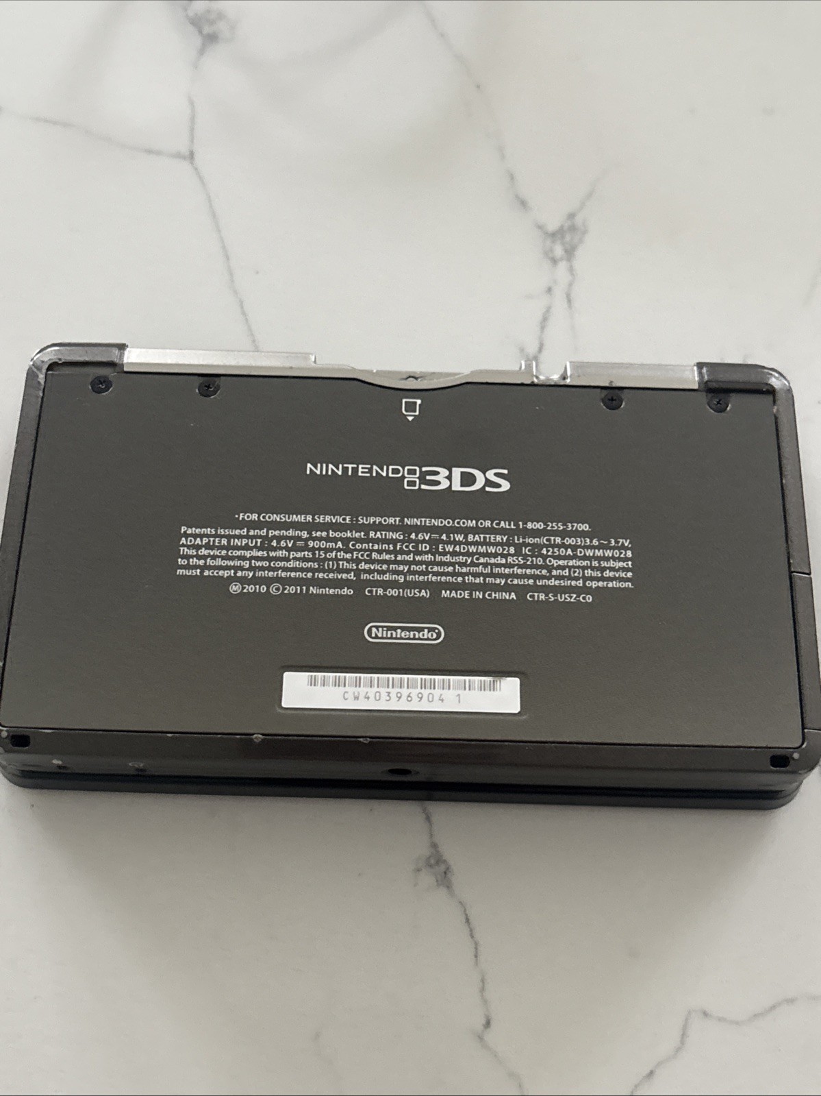 Nice! Nintendo 3DS Handheld Video Game Console Black CTR-001 (USA) US Model