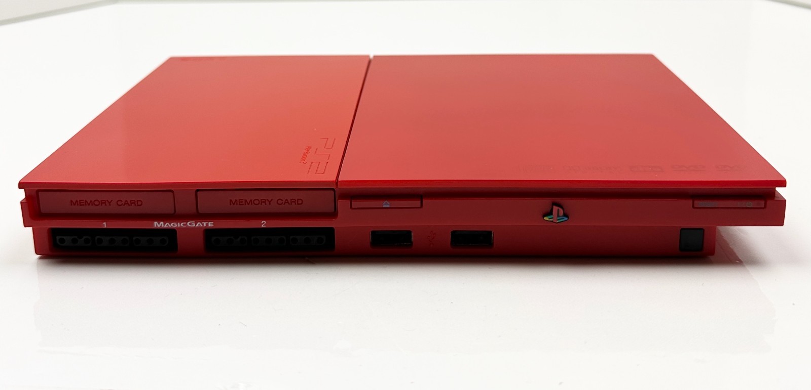 Sony PlayStation 2 Cinnabar Red PS2 Slim Console Complete In Box *Excellent*