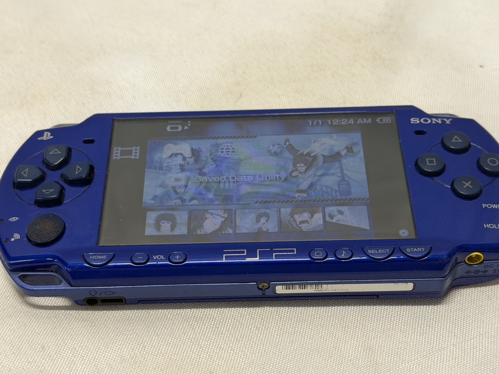 Sony PSP 2001 Handheld System Metallic Blue Parts Untested