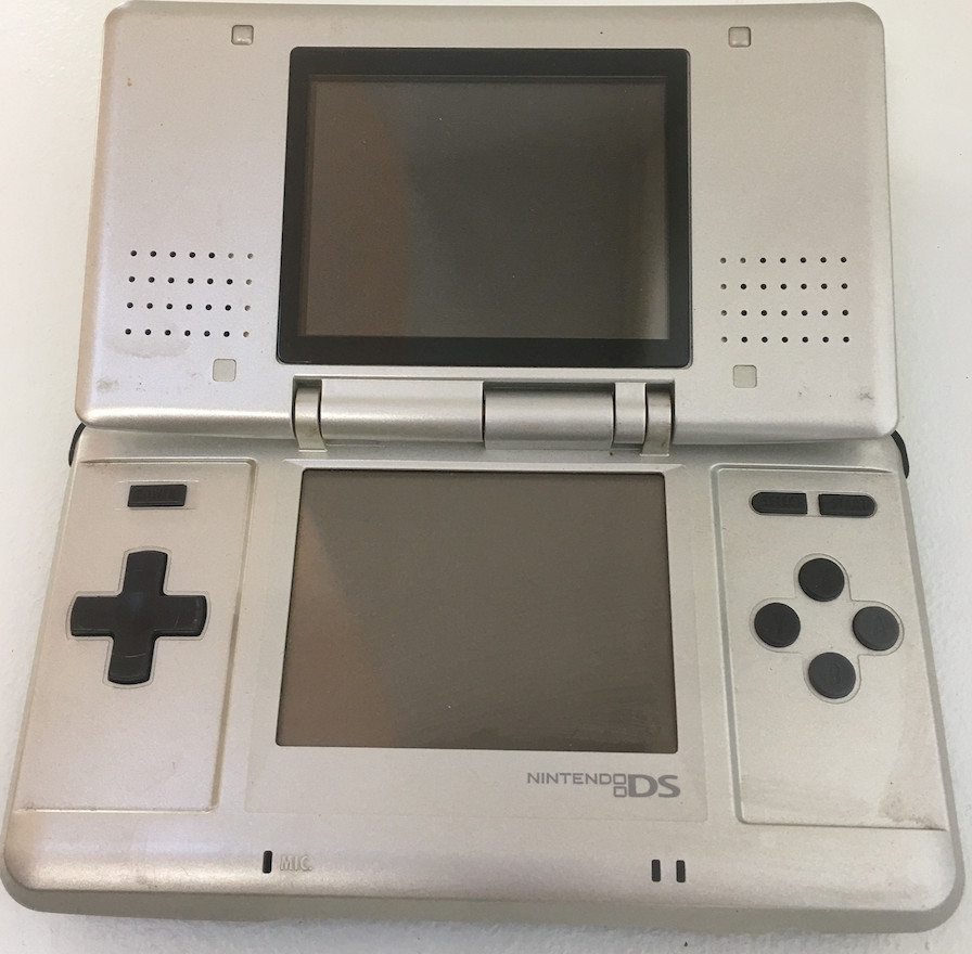 Nintendo DS Original NTR-001 Console w/ Charger – Titanium Silver – Tested Works