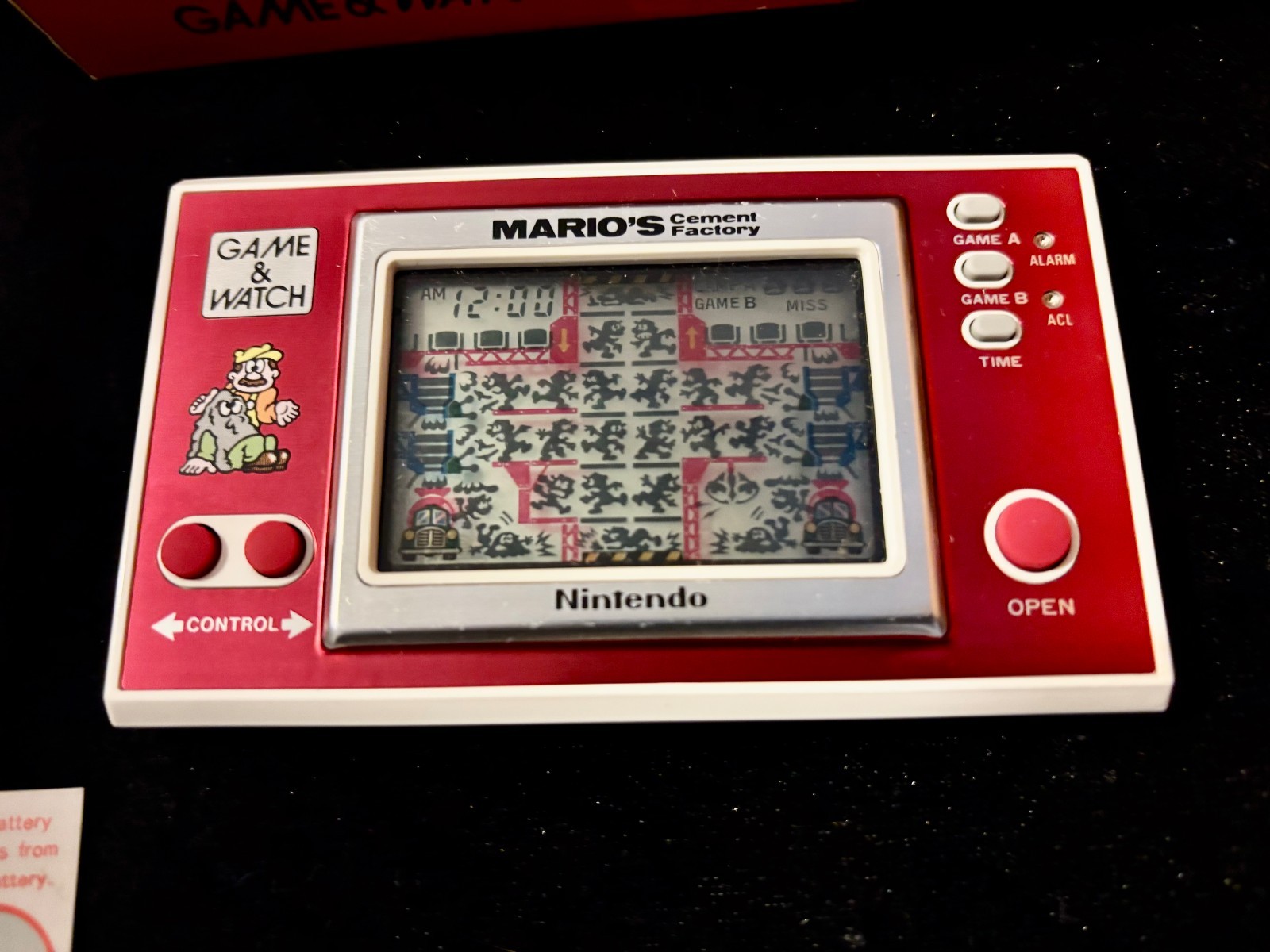 Nintendo Mario’s Cement Factory game & watch vintage retro classic toy LCD game
