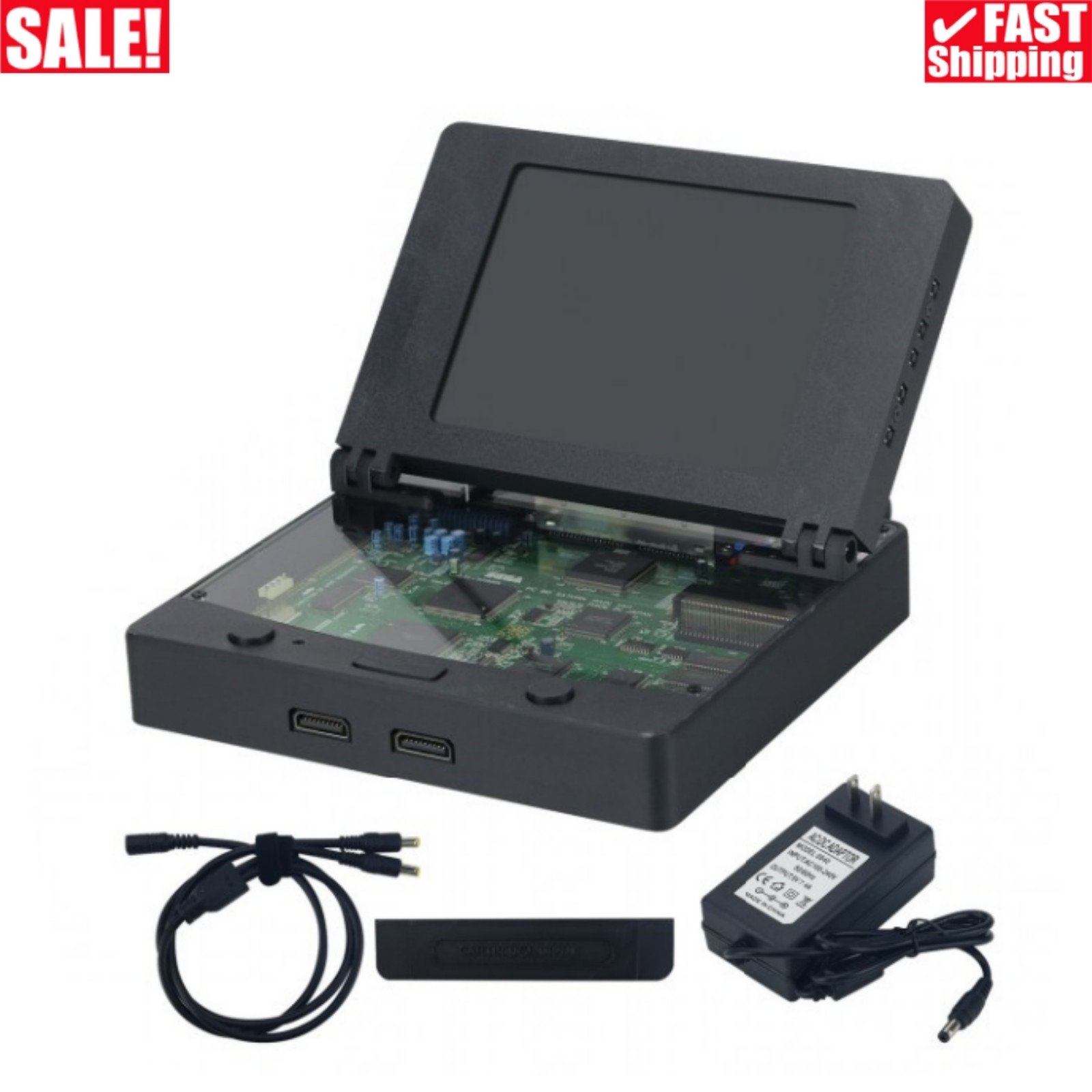 Saturn Slim Combo Game Console with 8″ 4:3 LCD Hifi Stereo Speakers for SS Games
