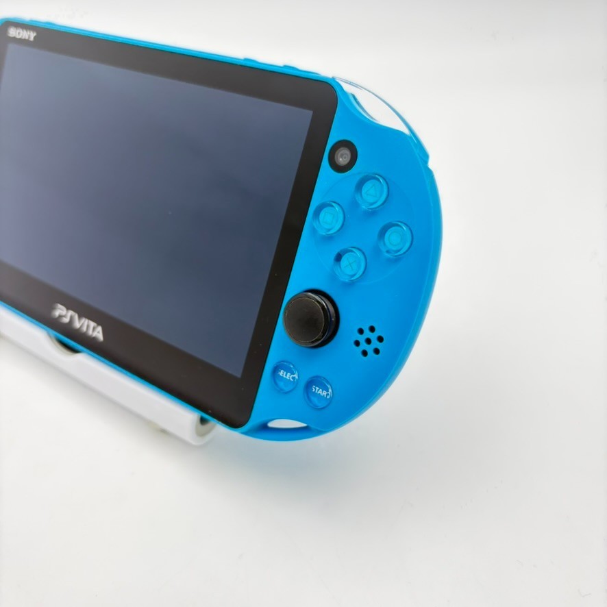 Sony PS Vita Console Aqua Blue Boxed Mint Condition PCH-2000 From Japan WI-FI