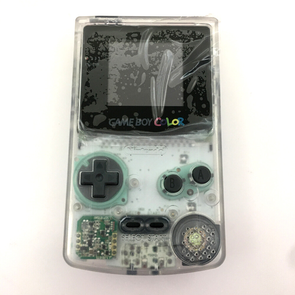Clear White Retrofit Game Boy Color GBC Console w/ High Backlight LCD Screen