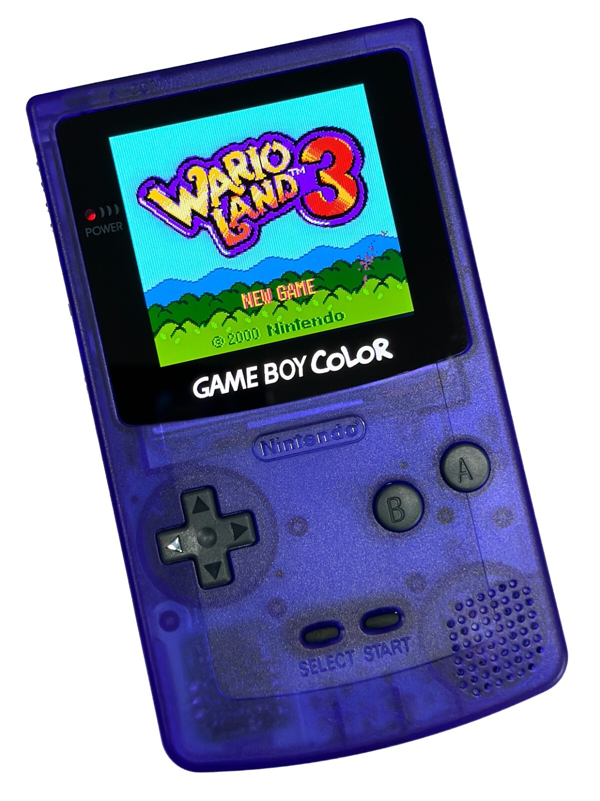 Nintendo Game Boy Color System GBC AMOLED OLED Q5 Touchscreen LCD Clear Purple