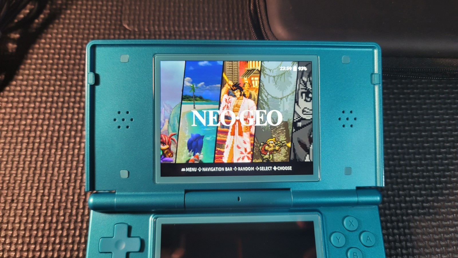 ANBERNIC RGDS ((ROCKNIX OS) 64GB GAME CARD (TURQUOISE BLUE) WITH CASE (GXRG)