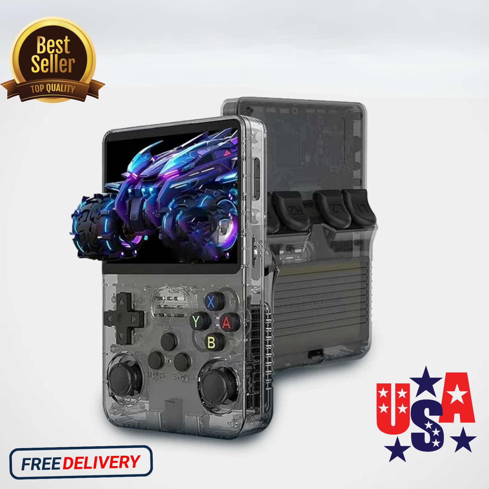 R36S Retro Handheld Video Game Console 64GB 20,000+ Games 3.5 Inch IPS Screen US