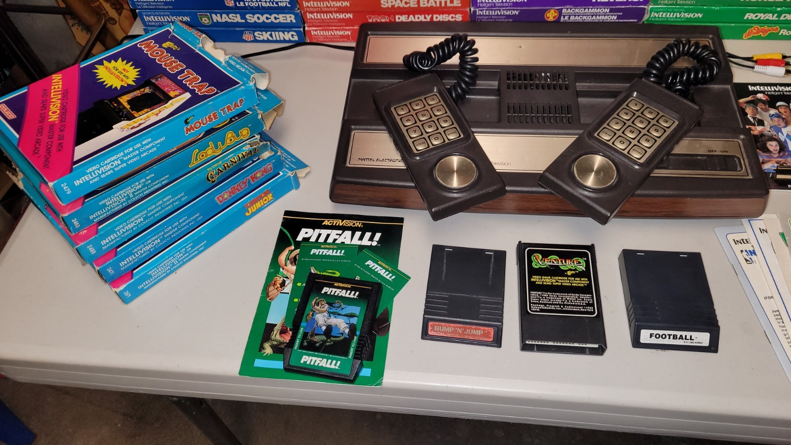 Mattel Intellivision Game system console with 65 games * See pics & Video!