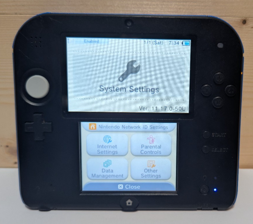 Nintendo 2DS Blue/Black US Version W/Cable *Tested*