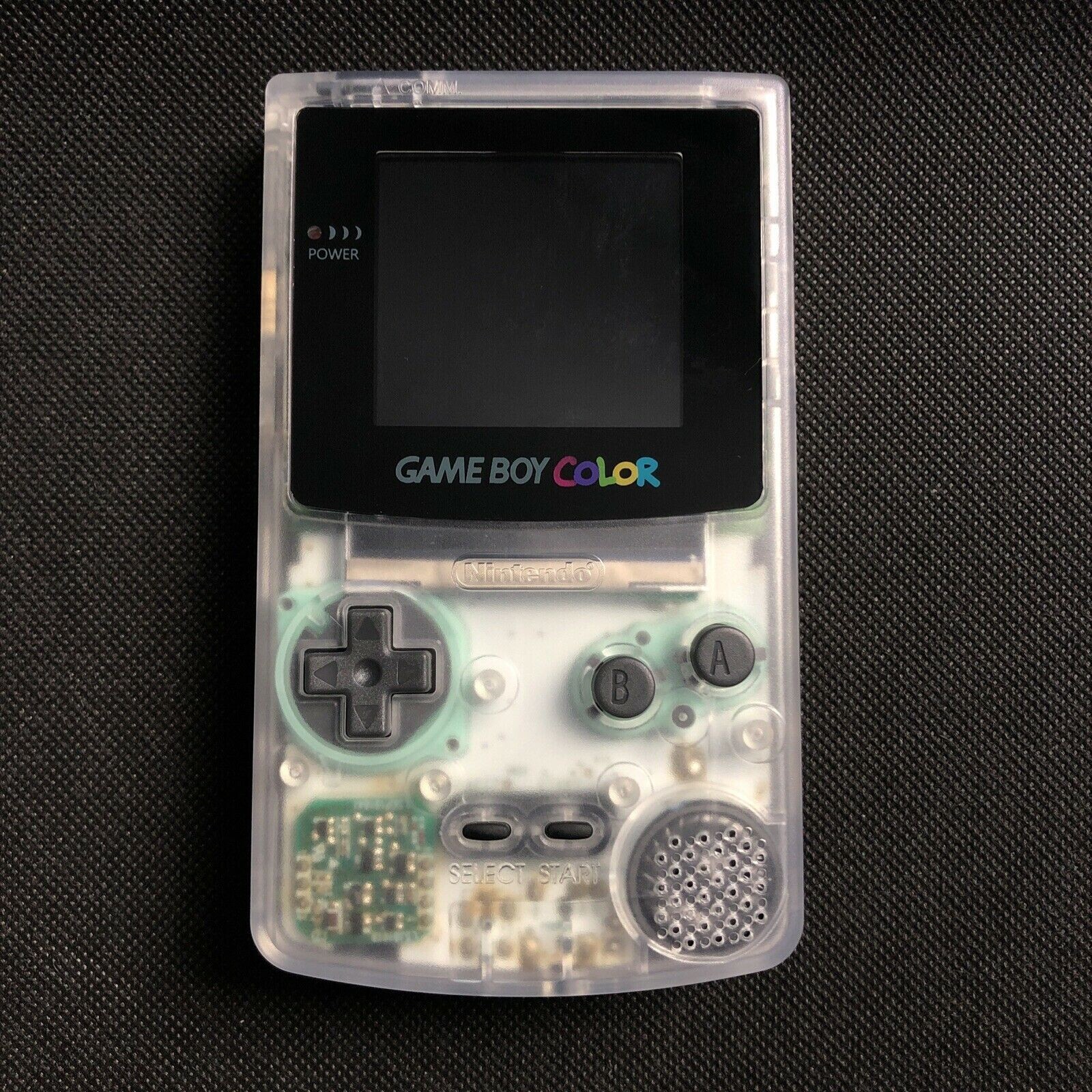 Console Nintendo Gameboy Color Clear White with IPS V2 backlight screen