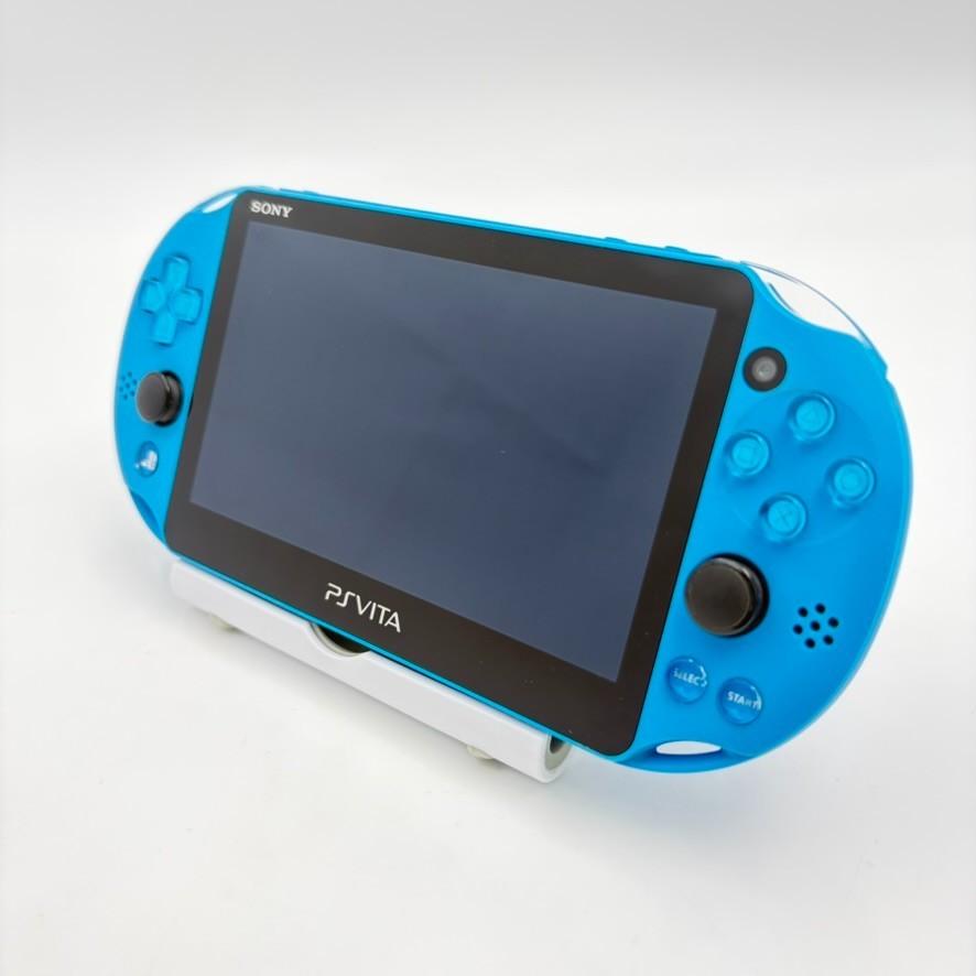 Sony PS Vita Console Aqua Blue Boxed Mint Condition PCH-2000 From Japan WI-FI