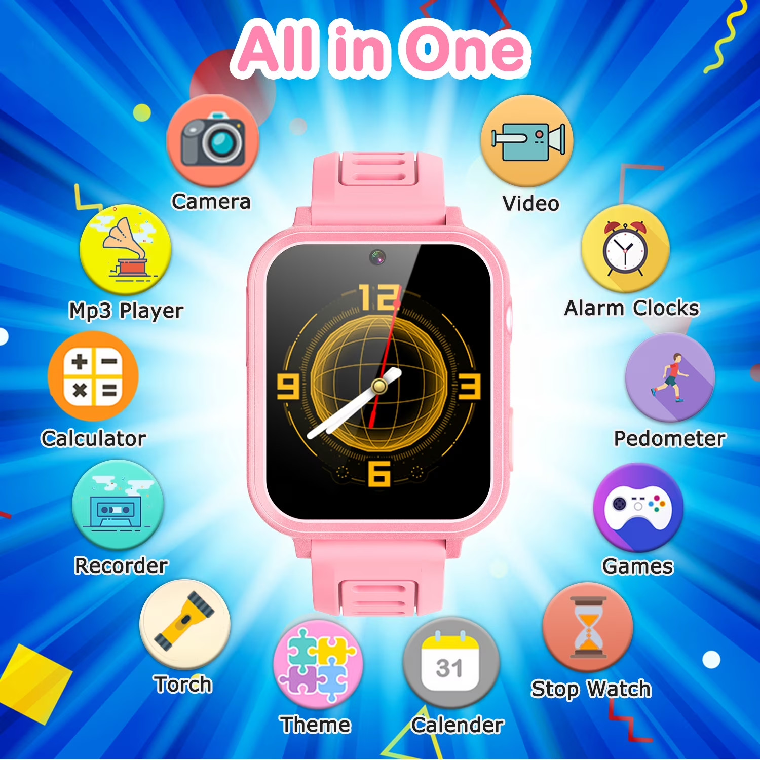 HD Touch Screen Cellular 1.54″ Case with Pink Band