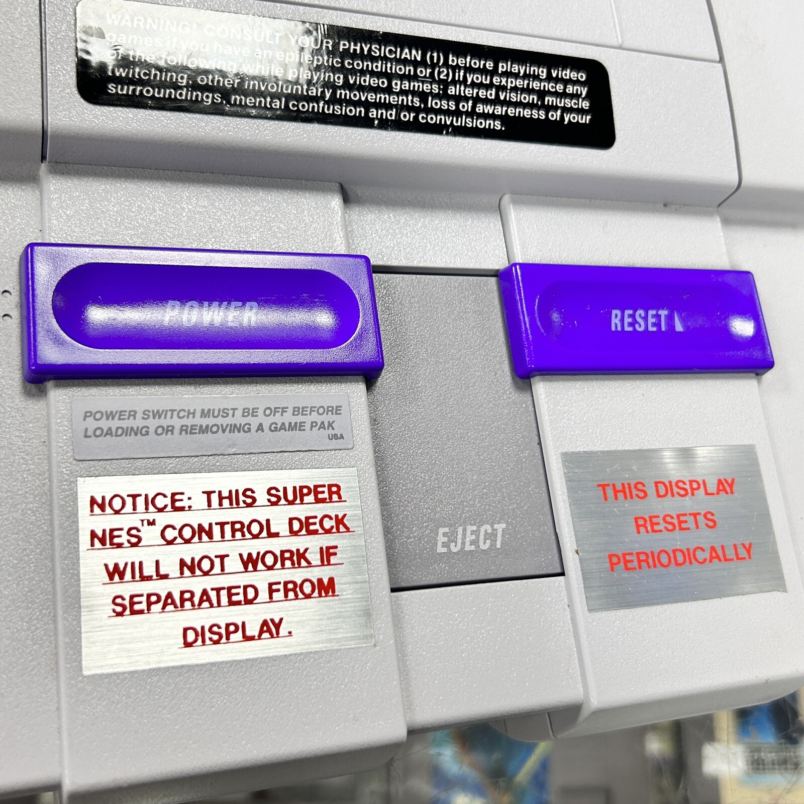 Super Nintendo SNES System KIOSK MODEL TESTED AND WORKING GREAT ! Near Mint