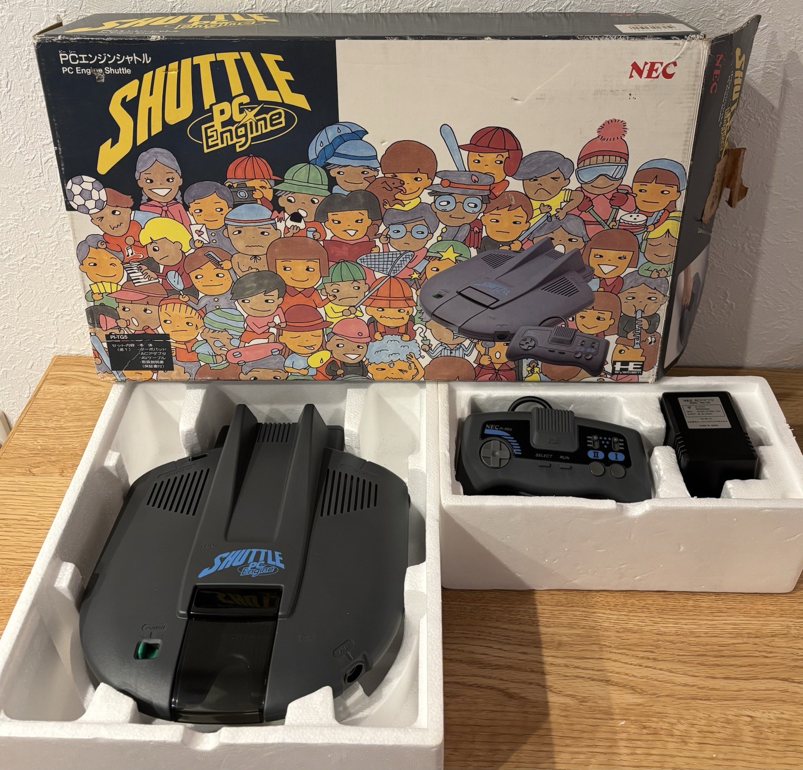 PC-Engine SHUTTLE PI-TG2 Console System NEC Boxed Tested Japan Good Condition
