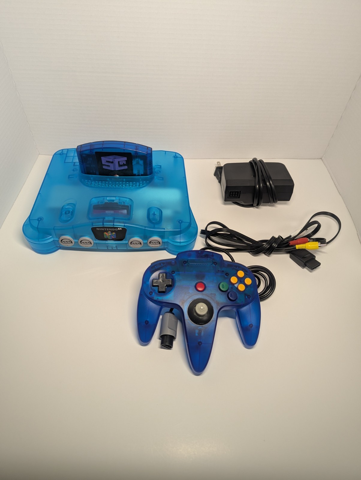 Nintendo 64 Ice Blue Console + SummerCart 64