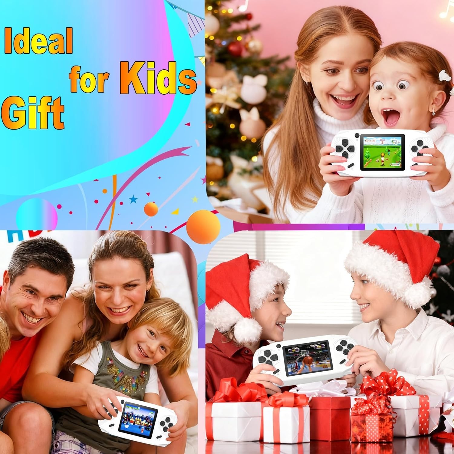 6 Bit Handheld Games for Kids Adults 3.0” Large Screen Preloaded 00 HD Class…