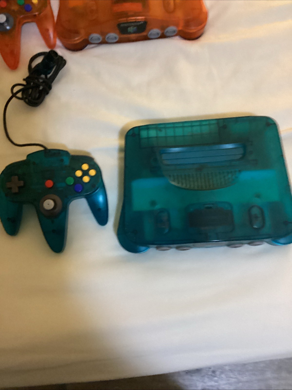 6 N64 Funtastic Systems W Controller Green Orange Watermellon Purple Blue Smoke