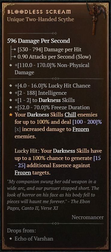 DIABLO 4🔥SEASON 8🔥‍‍‍‍‍‍‍‍‍‍‍‍‍‍‍‍💀🧟Necromancer Unique Items 🧟💀