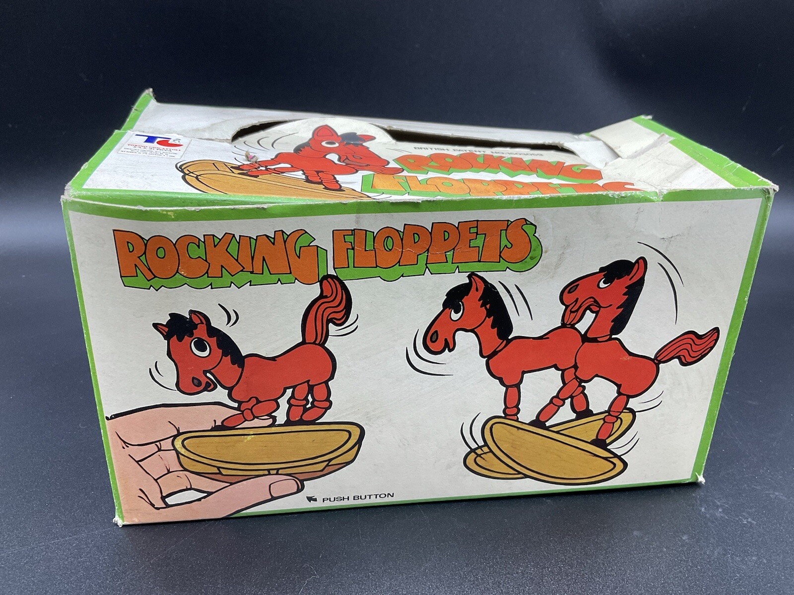 VINTAGE 80s# ROCKING FLOPPETS VINTAGE TOY BOX EMPTY RARE #[JV]
