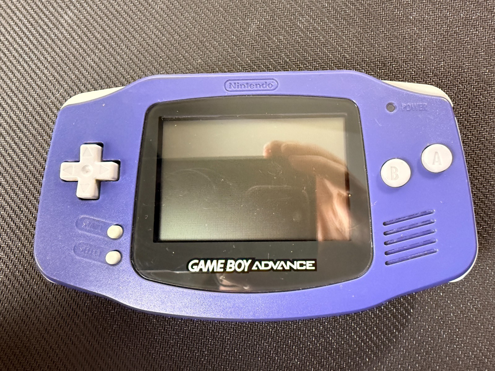 Nintendo Game Boy Advance GBA AGB-001 – Indigo Purple – See Video