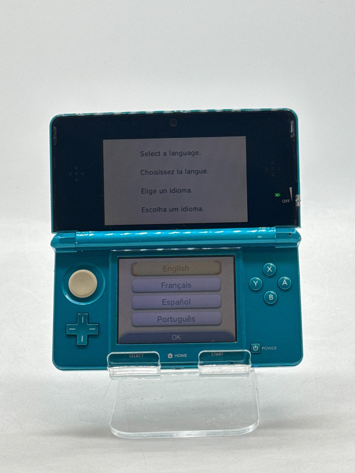 Nintendo 3DS Handheld Game Console CTR-001 (JPN) Aqua Blue