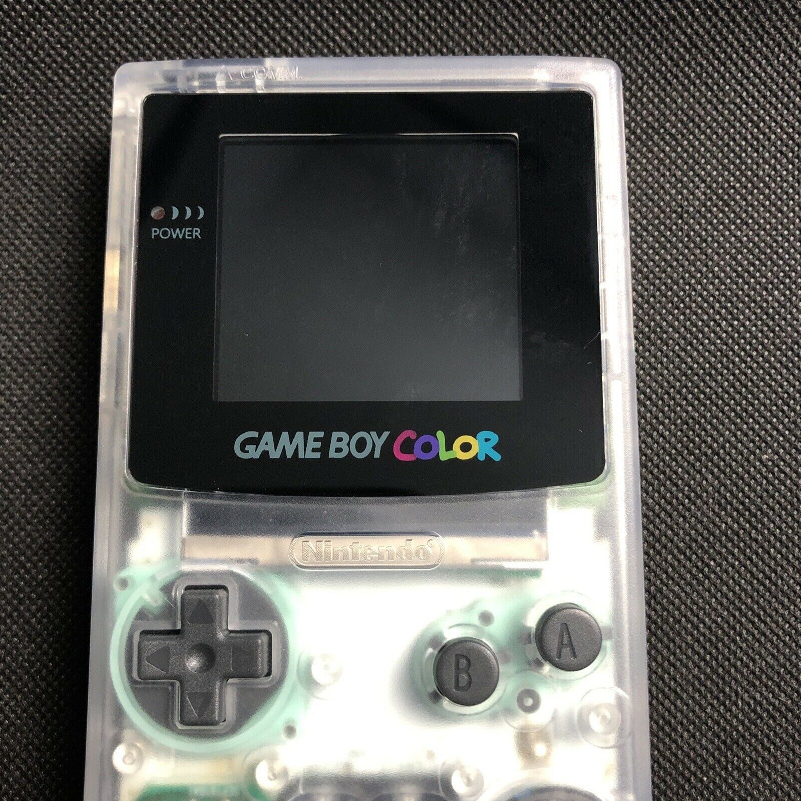 Console Nintendo Gameboy Color Clear White with IPS V2 backlight screen