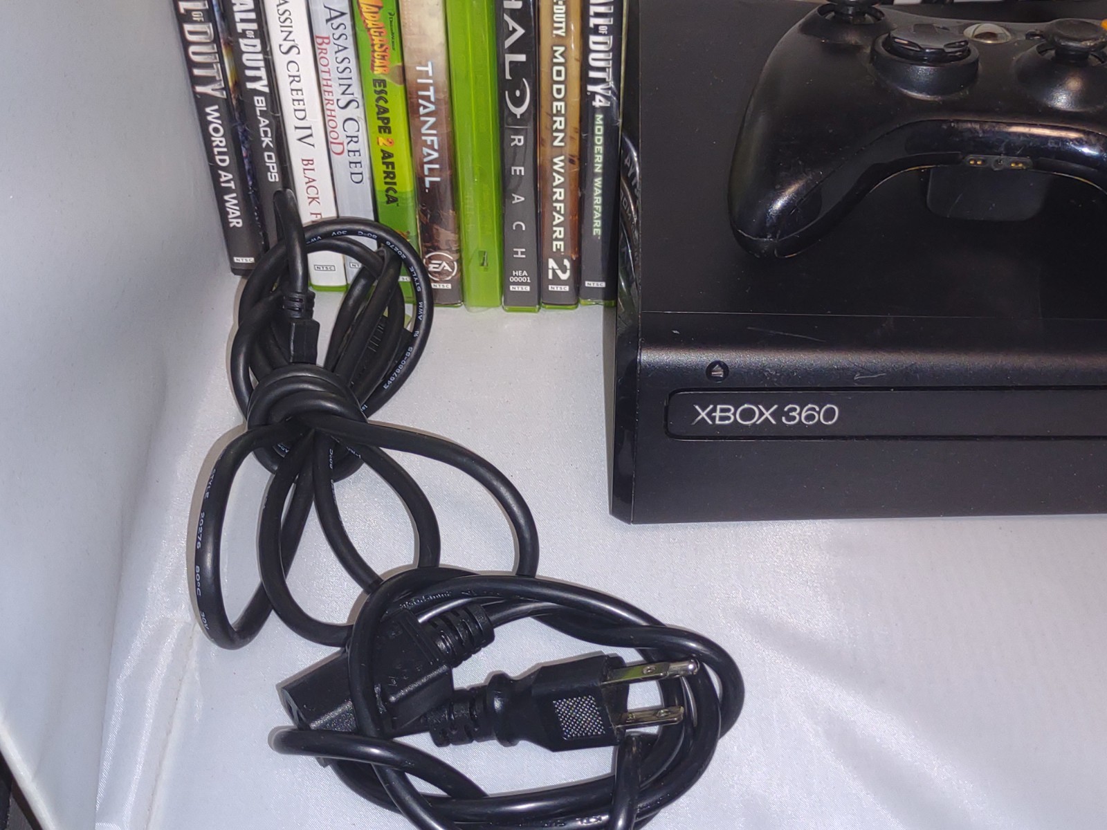 Xbox 360 S 1439 Black Console Bundle 250GB HDD + 10 Games Complete