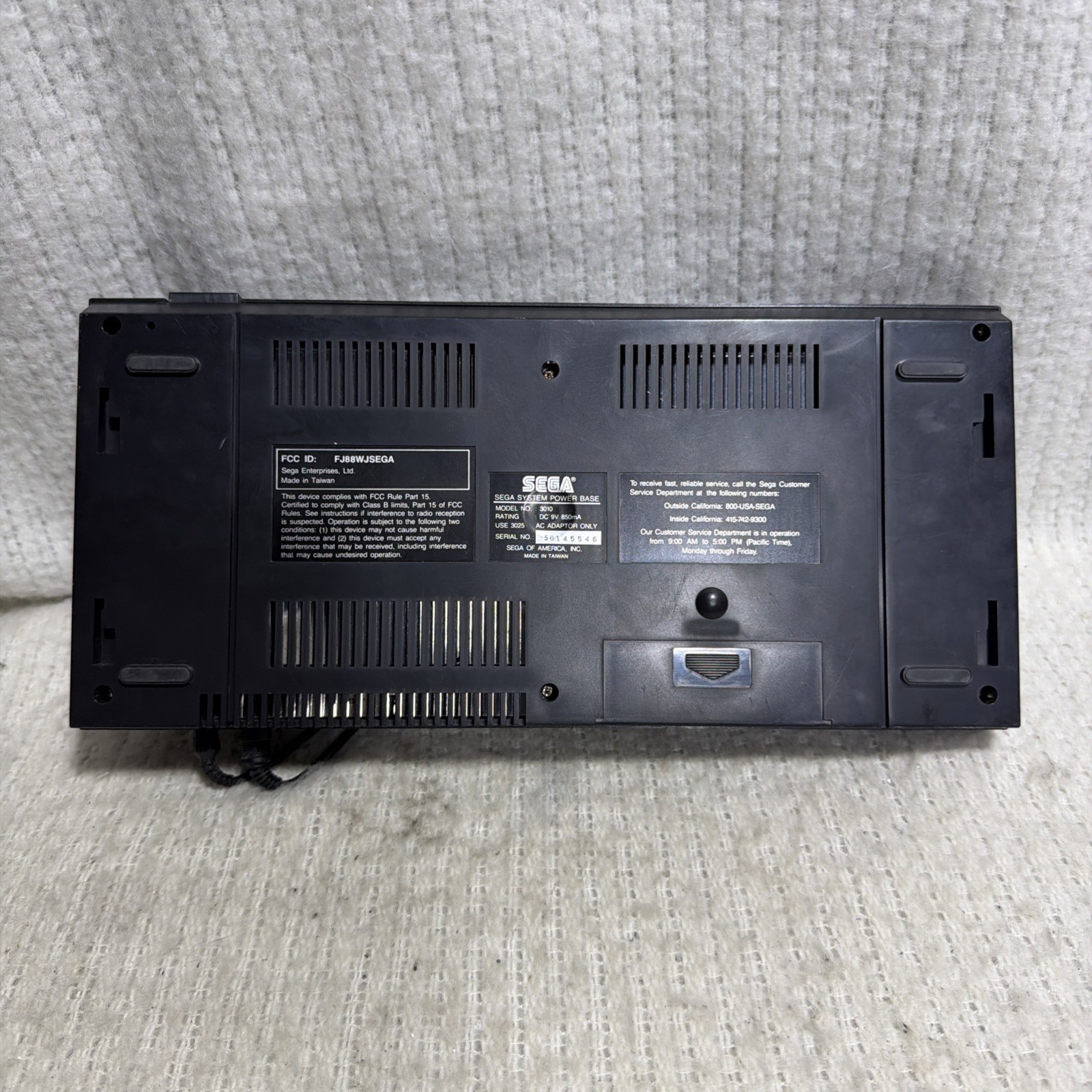 SEGA Master System Console With Auto Switcher Adapter OEM Power TESTED WORKING