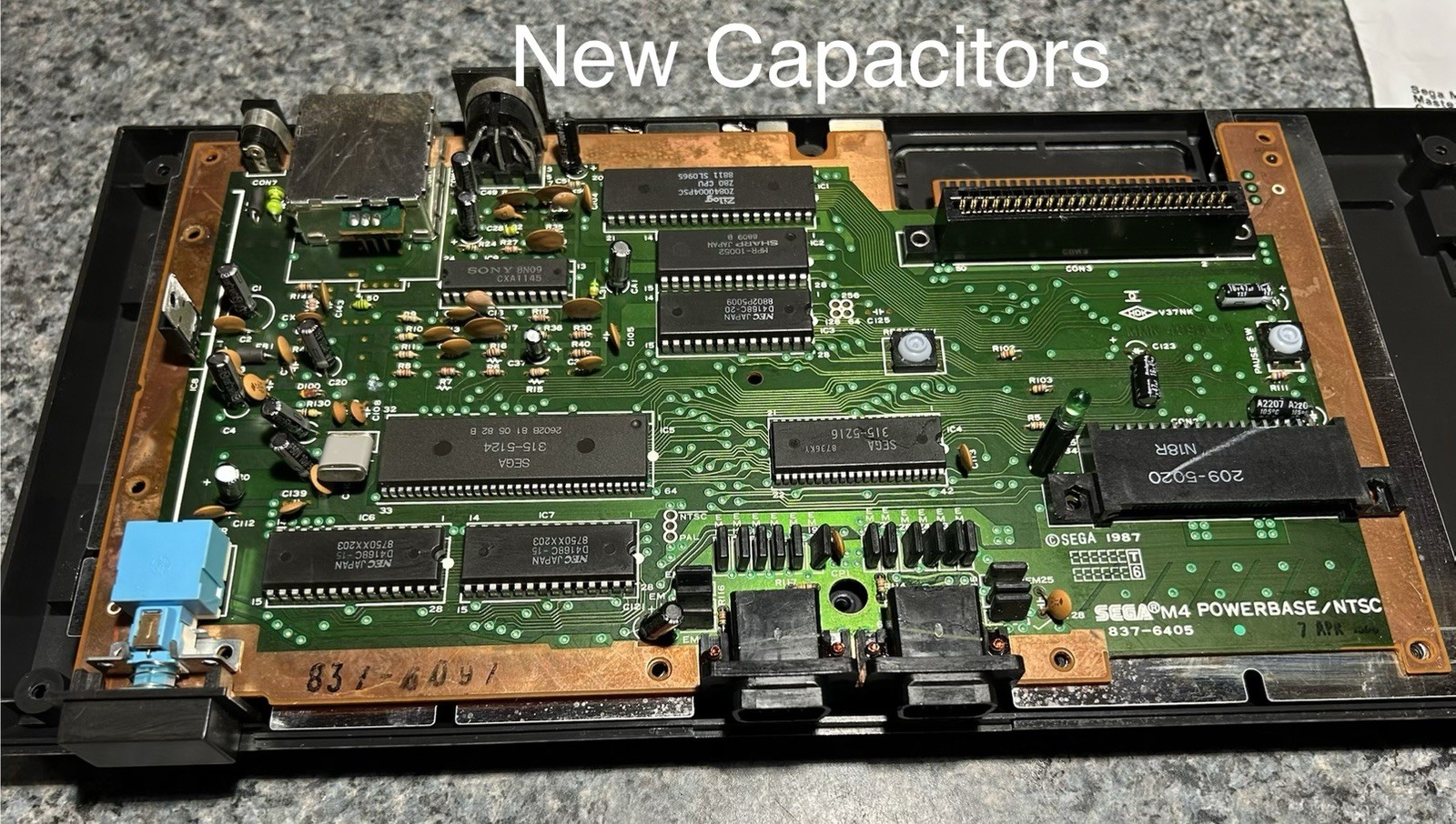 Sega Master System SMS Power Base Console 3010 NEW CAPACITORS With 5 Games