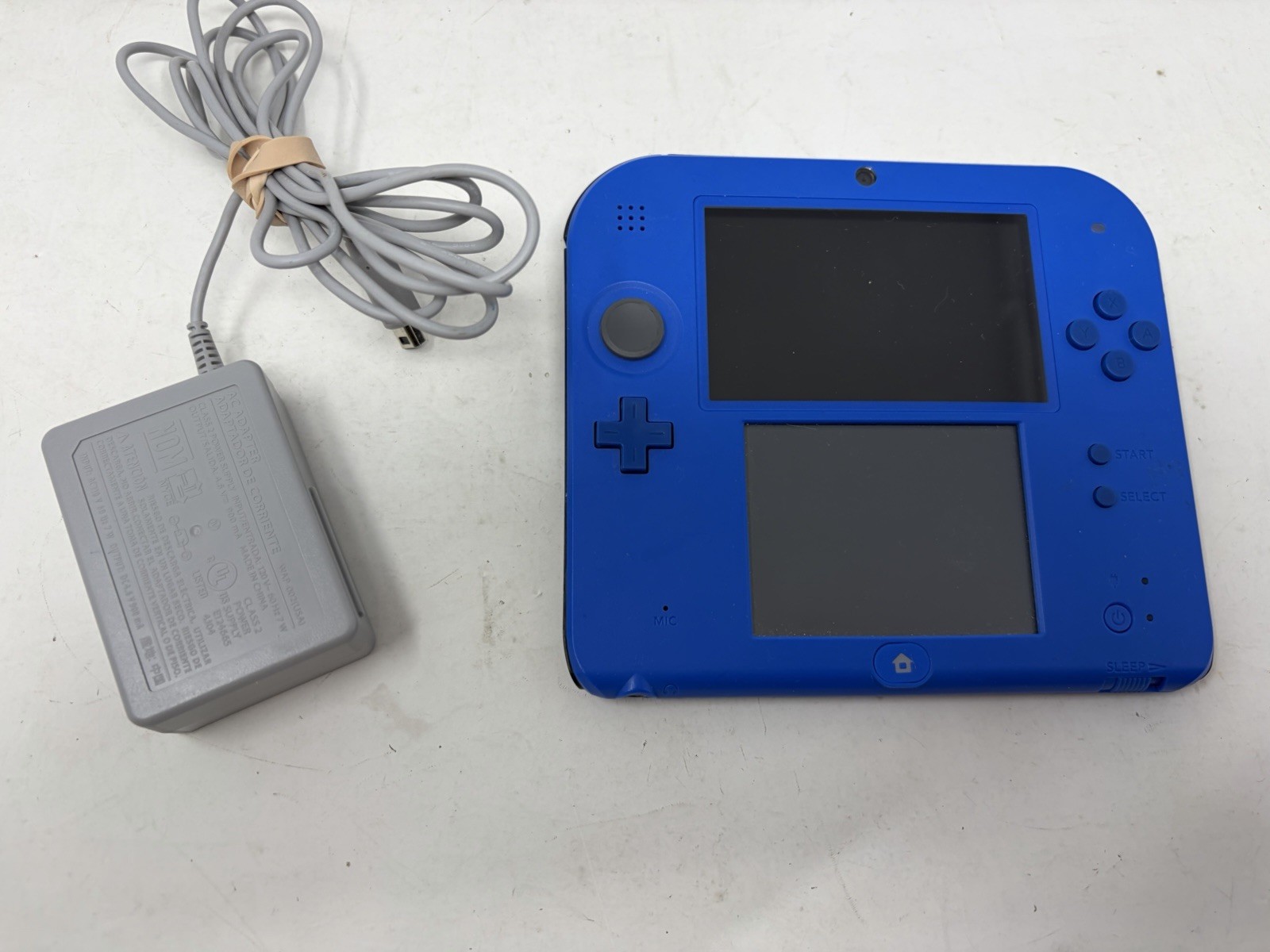 Nintendo 2DS Blue Black With Stylus & Charger Tested Working