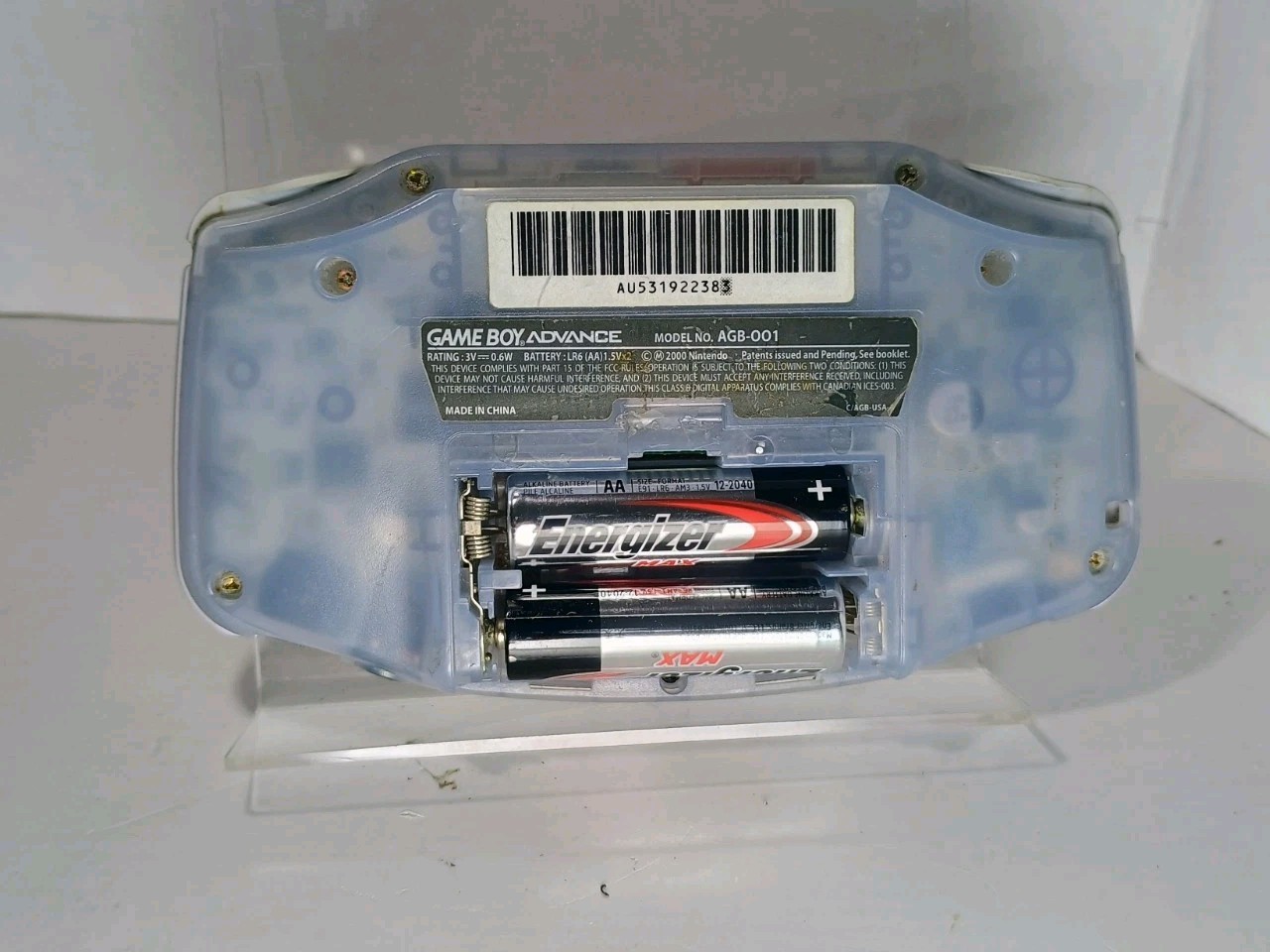 NINTENDO GAMEBOY ADVANCE AGB-001 Missing Battery Cover
