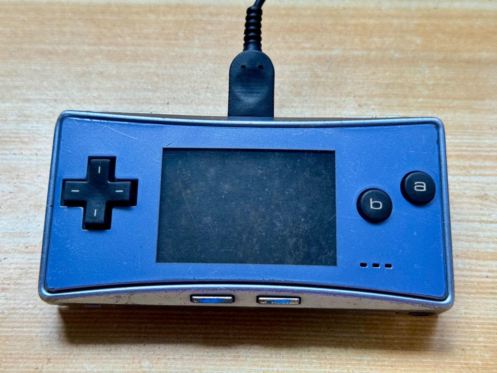 Nintendo Gameboy Micro OXY-001 Pearl Ocean Blue Handheld Console Parts or Repair