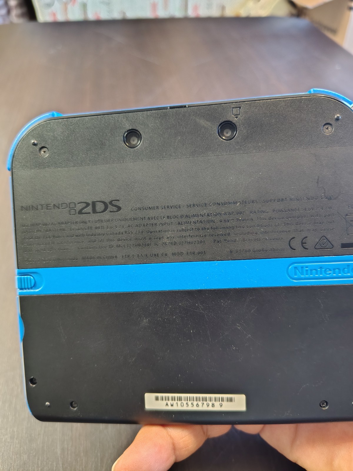 Nintendo 2DS Black/Blue Handheld System FTR-001
