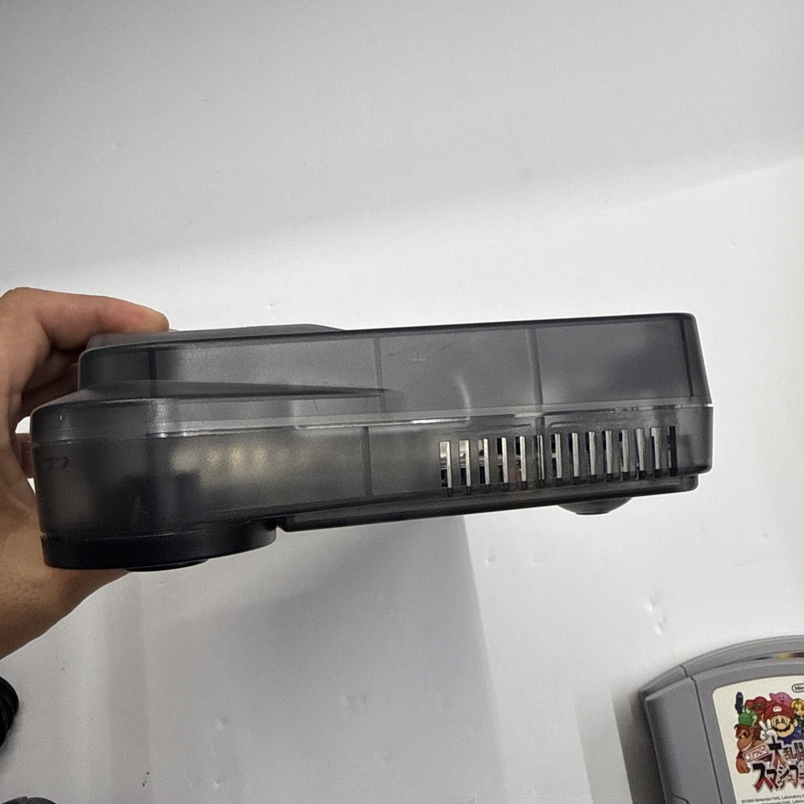 N64 – Nintendo 64 Smoke Grey Console Region Free W/ Super Smash Bros Tested 2945