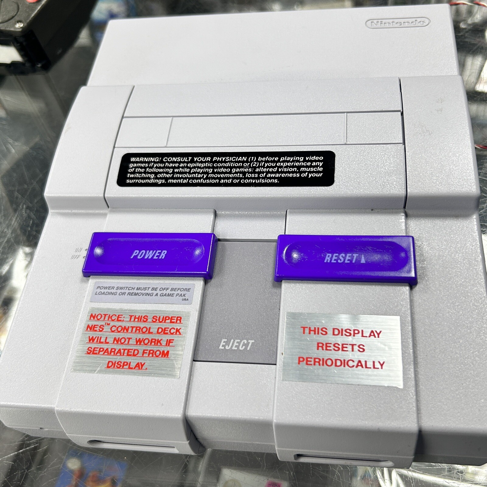 Super Nintendo SNES System KIOSK MODEL TESTED AND WORKING GREAT ! Near Mint