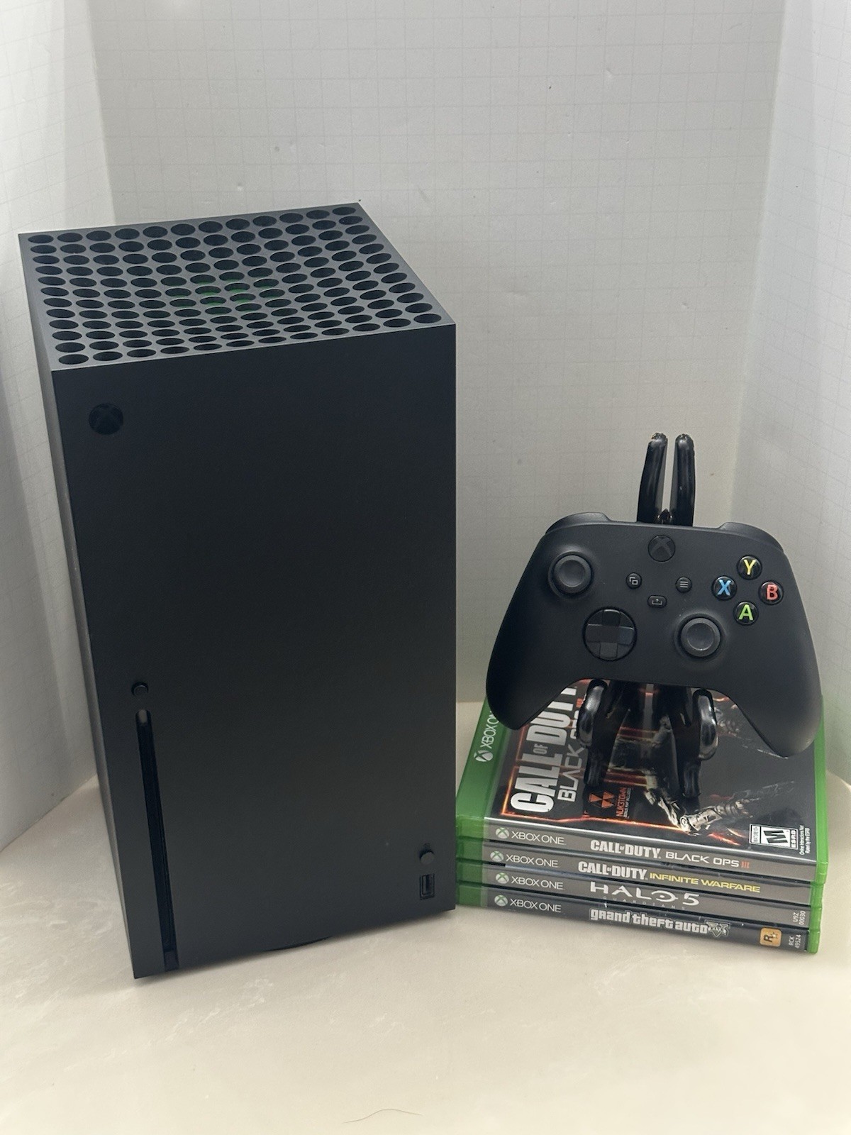 Microsoft Xbox Series X Black 1TB Disc Edition Home Console Bundle w/ 4 Games