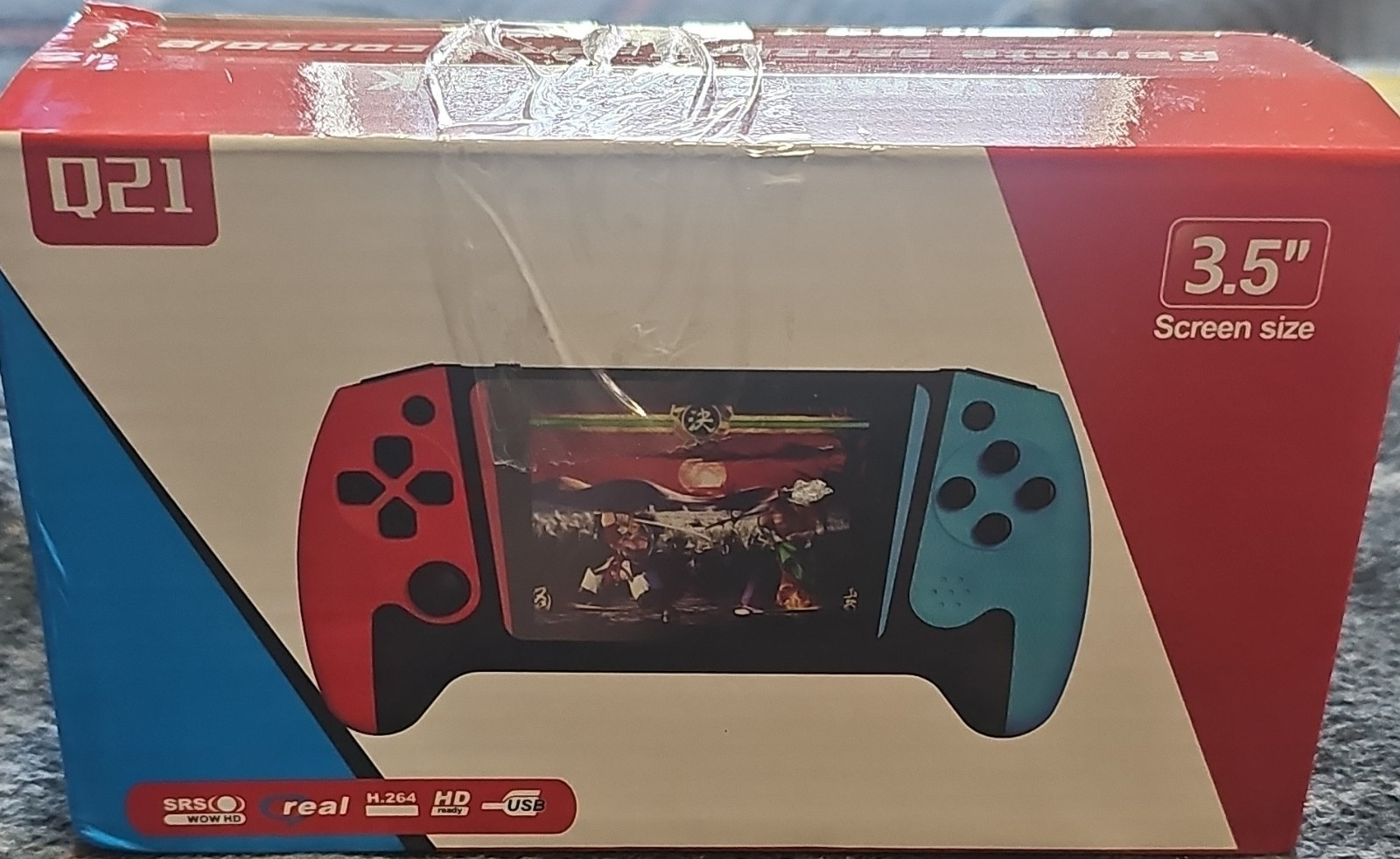 Q21 Handheld Game Console 3.5″ HD Screen USB Red Blue Black Double Sparring