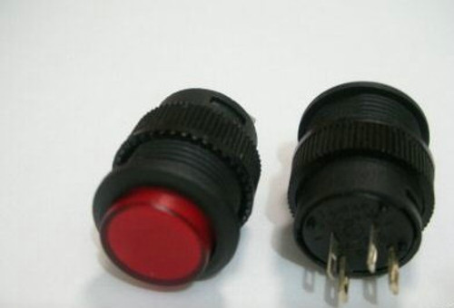 1pcs Latching Alternate Red Light 3V Led Off/On 12v-250v Push Switch 15mm ,R503L