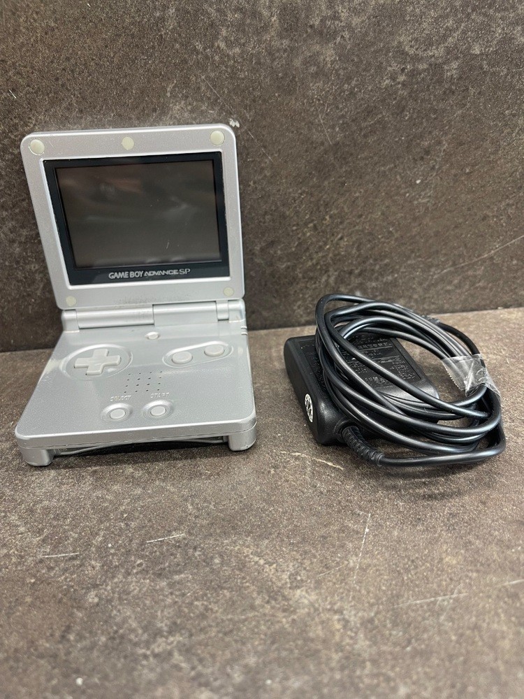 Nintendo Game Boy Advance SP Silver Handheld System (AGS-001)